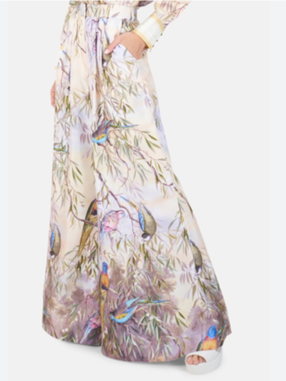 Zimmermann Candescent Parakeet wide-leg pants. - Picture 2 of 8